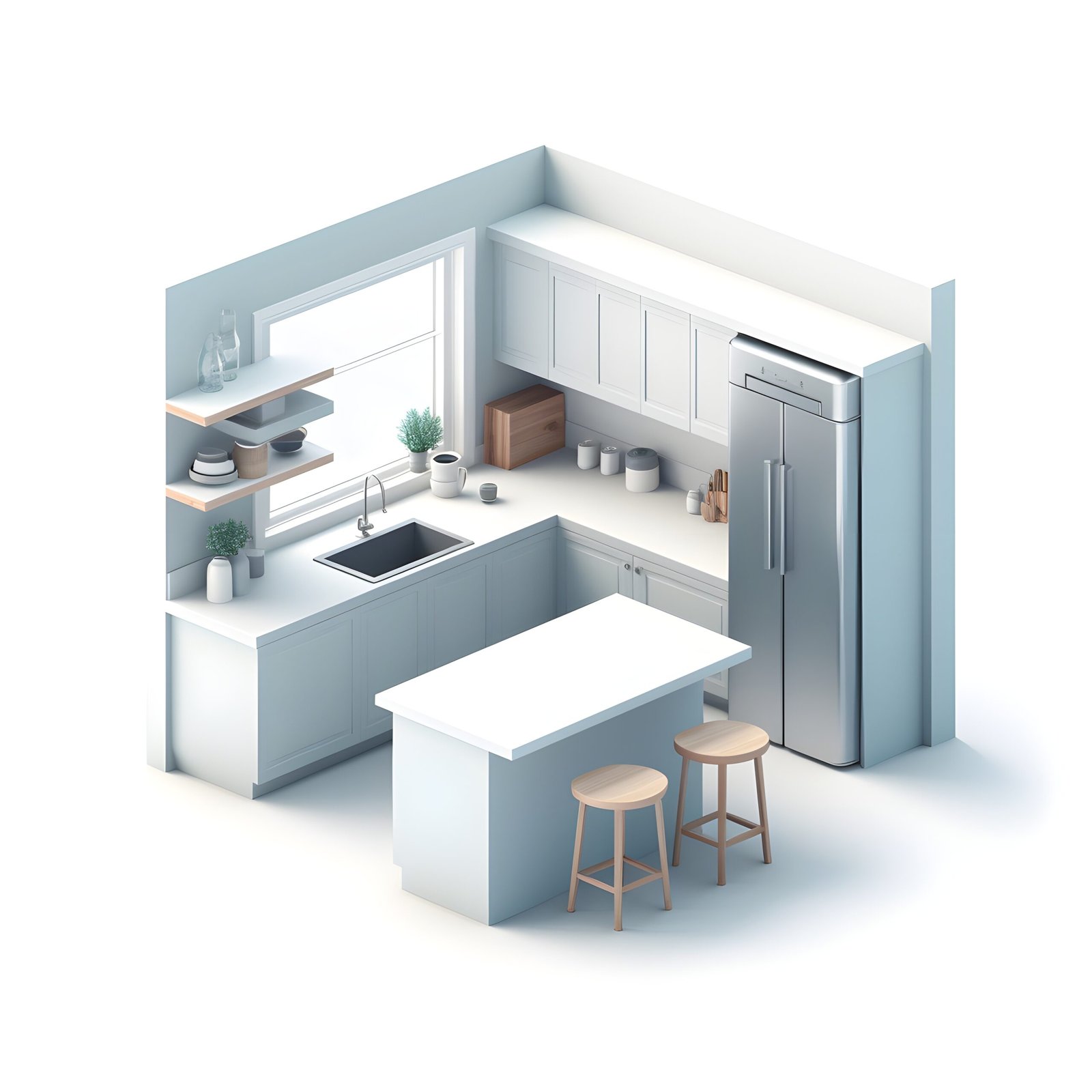 modele 3d d une piece de la maison